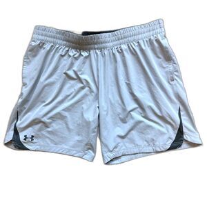 Under Armour Gym Shorts Men 2XL Gray Loose Fit Retro Athletic Spring Training